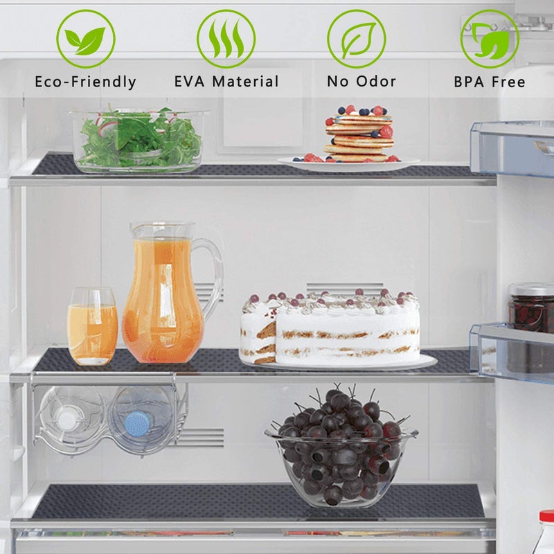 HooTown Shelf Liner Kitchen Cabinet Drawer Mats 11.8 Inch Wide x 157.5 Inch Long, Non Adhesive EVA Plastic Washable Waterproof Protective Pad for Pantry Closet, Cupboard, Grey - Image 2